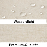 Luxuriöser Duschvorhang aus Leinen – Wasserdicht und dickes Kunstleinen