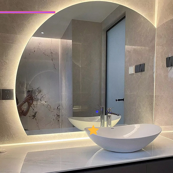 AURORA Großer LED Badezimmer-Spiegel
