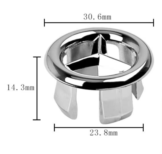 LuxDrain RingCover – Messing-Überlaufring für Waschbecken