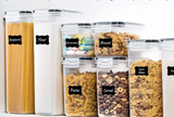 7er Vorratsdosen Set Luftdicht BPA Frei – Küchen Aufbewahrungsboxen | Frischhaltedosen mit Etiketten & Stift