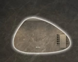 NordiLux Design Badezimmerspiegel – Smarter LED-Wandspiegel mit unregelmäßiger Form und Aluminiumrahmen