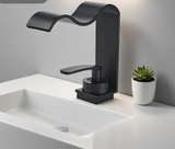 Goldglanz Waschtischarmatur mit Wasserfallauslauf und Einhebelmischer
