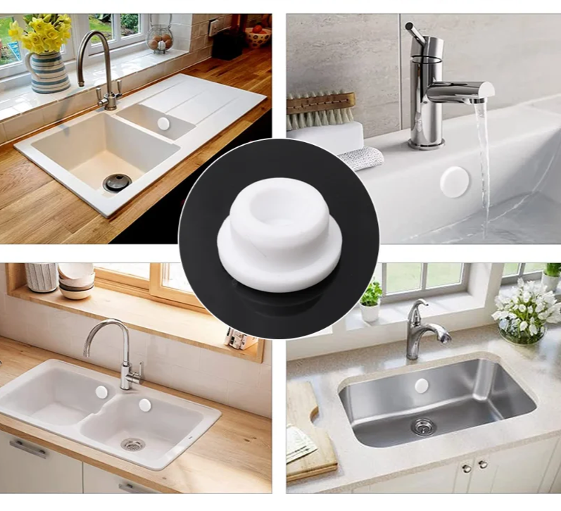 OVERFLOWSTOP – Universelle Überlaufabdeckung für Waschbecken, Badewanne oder Spüle