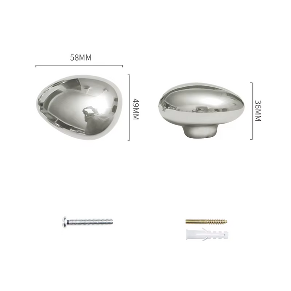 AquaDrop Silberner Keramik-Wandtropfen-Haken