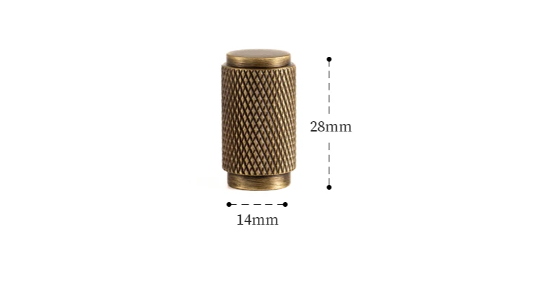 Nurlin Massiver Antik-Messing Möbelgriff