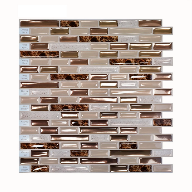 Golden Mosaic Luxe – Selbstklebende Wandfliesen