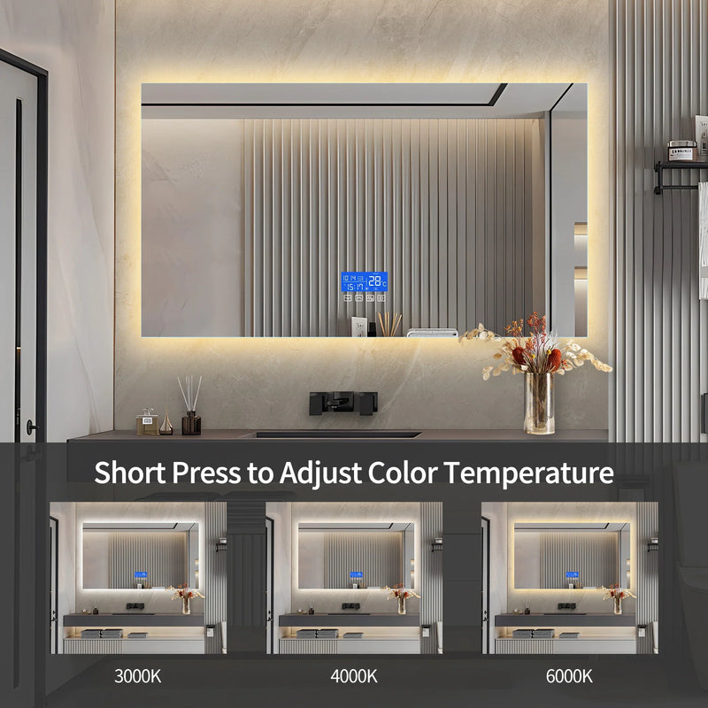 LuxoClear LED-Badezimmerspiegel 60x80cm