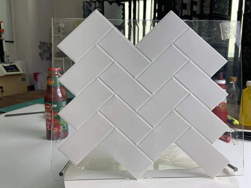 StickaTile 3D Fliesenoptik Wandaufkleber – Selbstklebende Hitzebeständige Fliesensticker (10 Stück)