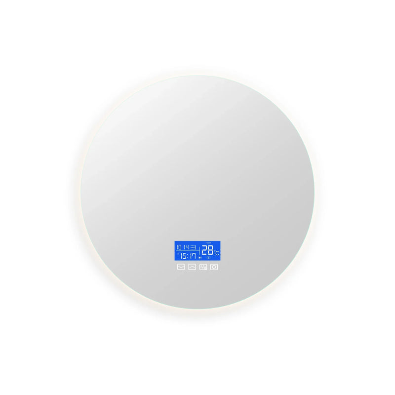 ANAJQAQIA Runder LED-Badezimmerspiegel
