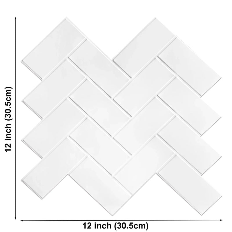 StickaTile 3D Fliesenoptik Wandaufkleber – Selbstklebende Hitzebeständige Fliesensticker (10 Stück)