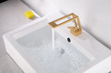 WaveLine Wasserfall Waschtischarmatur – Einhebelmischer für Warm & Kalt, modernes Design in Schwarz/Chrom/Weiß/Gold
