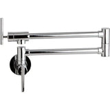 FlexiArm Wandarmatur – Schwenkbare Topffüllarmatur aus Messing | Ausziehbare Küchenarmatur | Platzsparender Wandwasserhahn mit Keramikkartusche