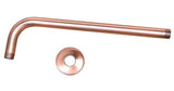 VintageRain 8" runder Regenduschkopf in Antikkupfer – Inklusive Wandarm (Standard 1/2") – Luxuriöser Duschkopf aus massivem Messing