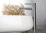 GoldLinea Hocharmatur Waschbecken – Gebürstetes Gold Wasserhahn Edelstahl | Einhebel Mischbatterie Warm & Kalt | Elegantes Baddesign