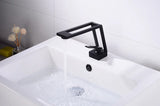 WaveLine Wasserfall Waschtischarmatur – Einhebelmischer für Warm & Kalt, modernes Design in Schwarz/Chrom/Weiß/Gold