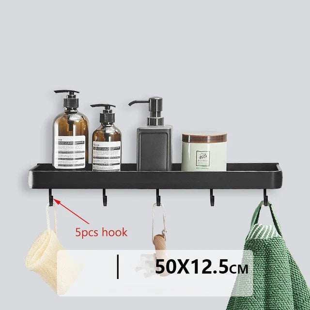ALUMAX – Schwarzes Aluminium-Eckregal ohne Bohren