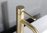 ROSEVÉRA Brushed Gold – Design Waschtischarmatur aus Edelstahl (Einloch, Einhebel)
