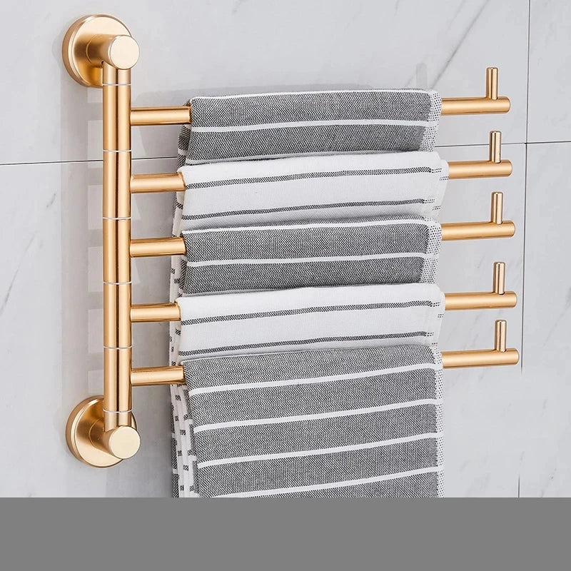 Faltbarer Handtuchhalter | 35–40 cm | Aluminiumlegierung | Gold oder Messing