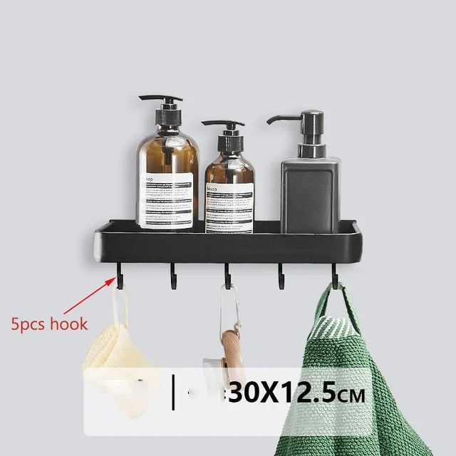 ALUMAX – Schwarzes Aluminium-Eckregal ohne Bohren