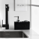 Modernes Küchenzubehör-Set – Seifenspender mit Pumpe und Schwammhalter
