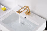 WaveLine Wasserfall Waschtischarmatur – Einhebelmischer für Warm & Kalt, modernes Design in Schwarz/Chrom/Weiß/Gold