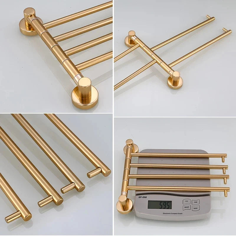 Faltbarer Handtuchhalter | 35–40 cm | Aluminiumlegierung | Gold oder Messing