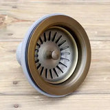 Küchenabflussstöpsel – 3,5 Zoll | Antikes Messing | Poliertes Finish | Kupfer