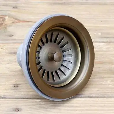 Küchenabflussstöpsel – 3,5 Zoll | Antikes Messing | Poliertes Finish | Kupfer