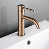ROSEVÉRA Brushed Gold – Design Waschtischarmatur aus Edelstahl (Einloch, Einhebel)