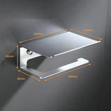 LuxuRoll Aluminium WC-Rollenhalter mit Ablage