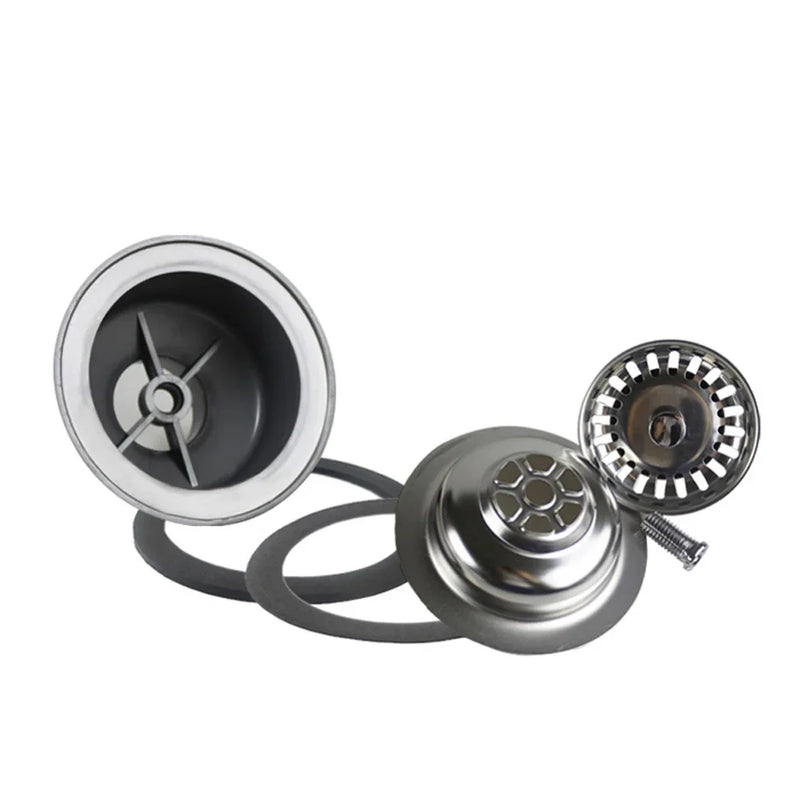 Talea Edelstahl Spülbeckenablauf mit Sieb – 114mm/110mm Pop-up Abfluss Komplettset für Küche und Waschbecken
