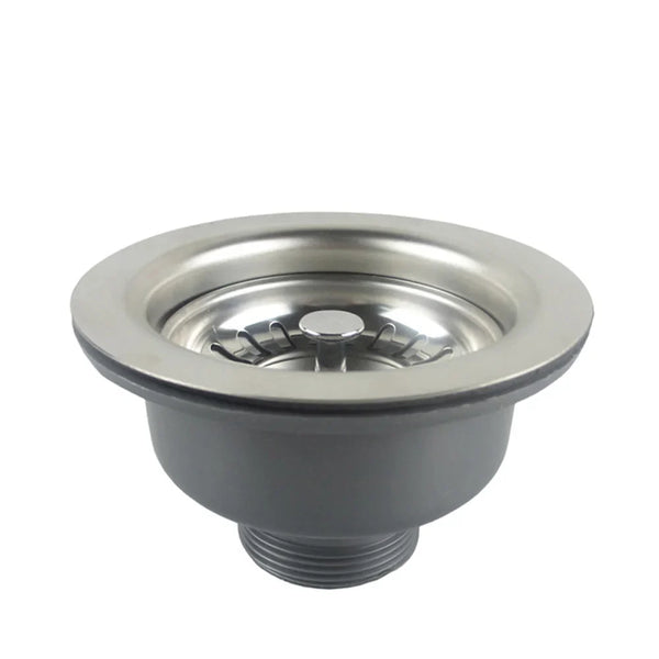 Talea Edelstahl Spülbeckenablauf mit Sieb – 114mm/110mm Pop-up Abfluss Komplettset für Küche und Waschbecken