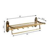 Klappbarer Handtuchhalter | Aluminium | 50–60 cm | Tragbar & Lackiert