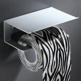 LuxuRoll Aluminium WC-Rollenhalter mit Ablage