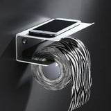 LuxuRoll Aluminium WC-Rollenhalter mit Ablage
