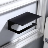 LuxuRoll Aluminium WC-Rollenhalter mit Ablage