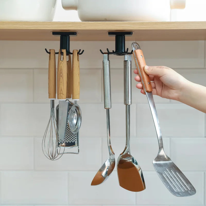 SpinHook360 – Drehbarer Selbstklebender Haken-Organizer für Küche & Bad