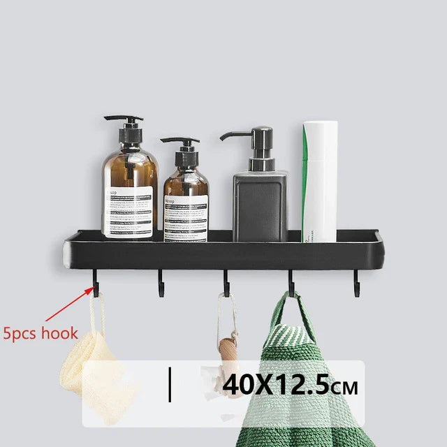 ALUMAX – Schwarzes Aluminium-Eckregal ohne Bohren