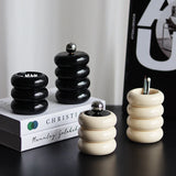 CeramiLux Kreatives Keramik Aufbewahrungsglas mit Deckel