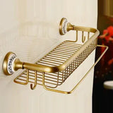 RoyalRetro Antik Messing Badzubehör Set mit Keramik