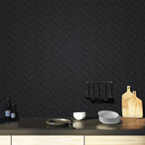 Herringbone Luxe – Selbstklebende Wandfliesen