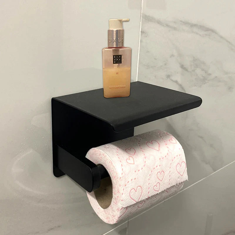 SmartHold Luxe – Toilettenpapierhalter aus Aluminium mit Telefonablage