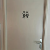 TürCharme Toilettenschild – Kreatives WC-Türschild für Damen & Herren | Flache 2D-Acryl-Dekoration | Für Restaurant, Hotel, Café & Badezimmer