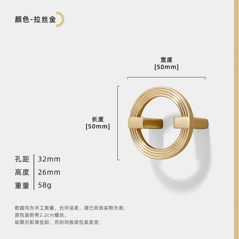 Runder Möbelgriff - Zinklegierung | 64-256 mm Bohrabstand | Neuer chinesischer Stil