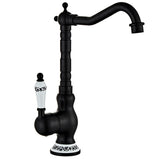 Küchenarmatur aus antikem Messing mit Keramikgriff - 360° drehbar | Traditionelles Design