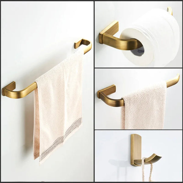 VintageLux Antik Messing Badzubehör Set