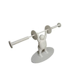 Grappige Gewichtheffer Toiletrolhouder – 3D Geprint | Staand Model | Grijs/Wit/Zwart