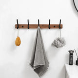 SARIHOSY Schwarze Holz-Wandgarderobe