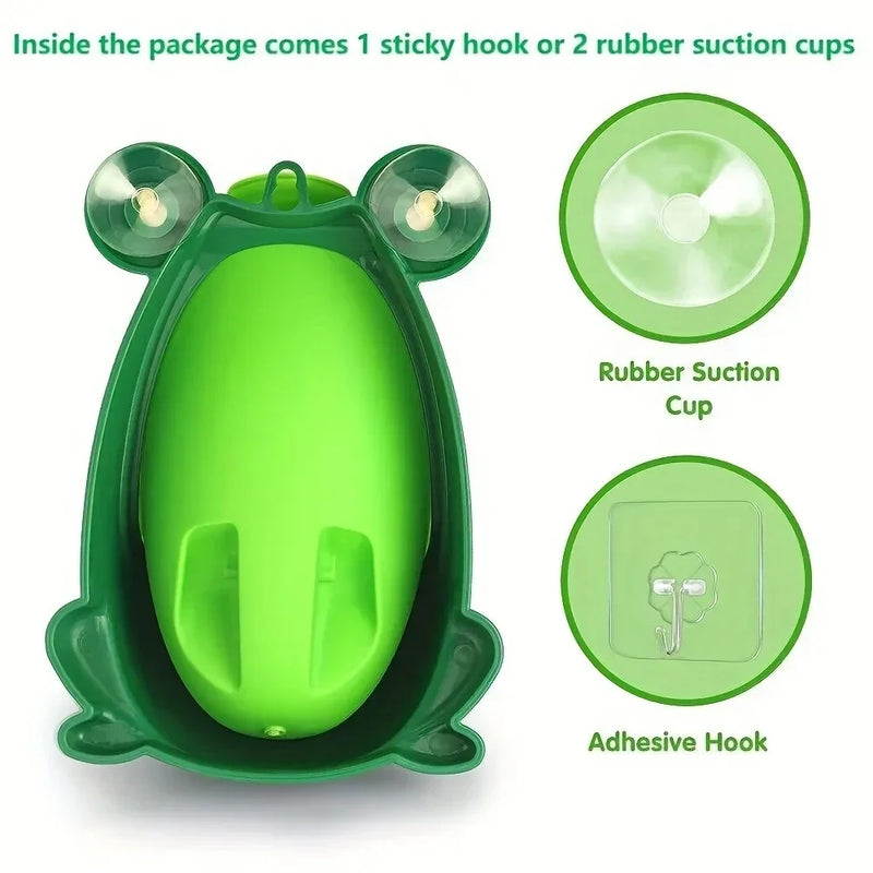 Frosch-Urinal für Kleinkinder – Toilettentraining für Jungen von 1 bis 3 Jahren | Mit Zielvorrichtung und Saugnäpfen