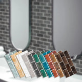 RetroBrick – 6-teiliges Selbstklebendes Retro Ziegelmuster Wandsticker-Set (30x15cm)